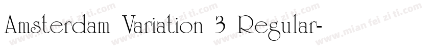 Amsterdam Variation 3 Regular字体转换